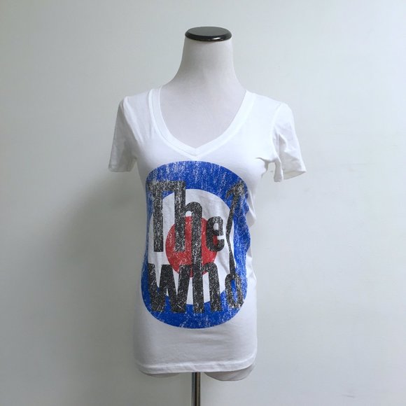 Trunk ltd Edition The Who white v neck short sleeve t shirt S - Picture 1 of 3
